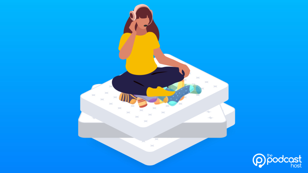 podcaster selling mattresses and socks