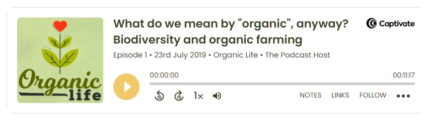 Captivate's podcast player