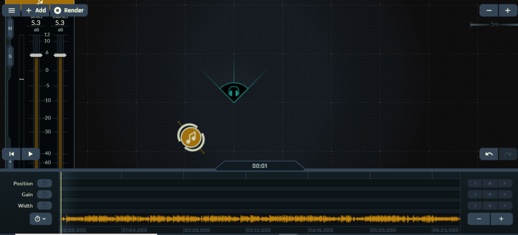 mix³ stage with one speaking track