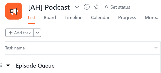 Podcast episode queue