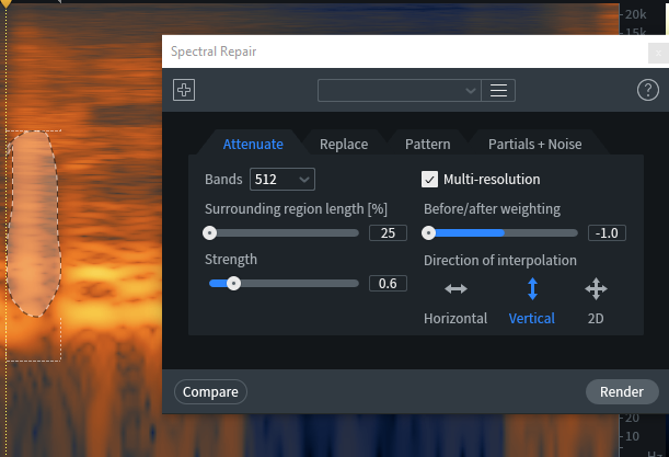 iZotope RX Spectral Repair Example